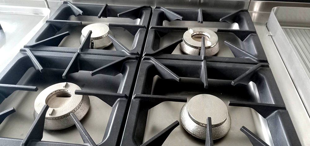 Cuisinière à gaz avec 4 brûleurs et four avec certificat CE