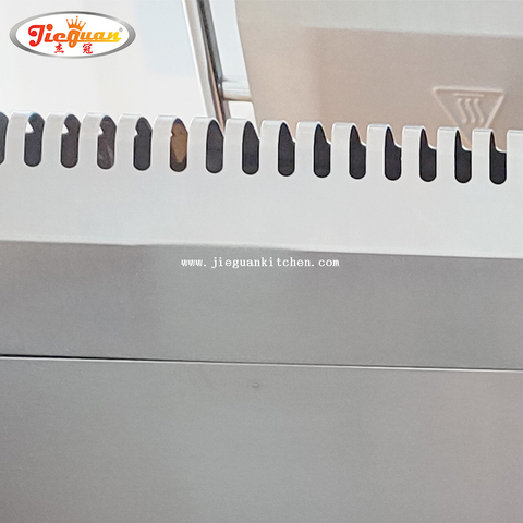 Plaque à gaz GPL de 730 mm avec 2/3 plat et 1/3 rainuré