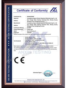Certificat de four combiné