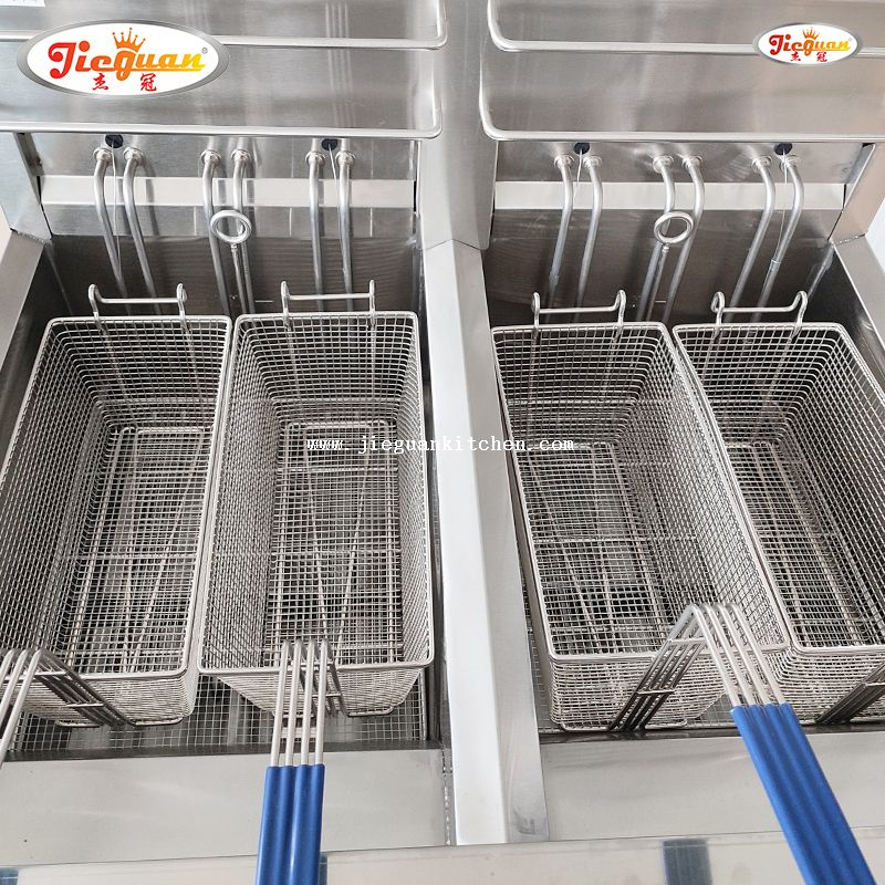 Friteuse électrique 2 cuves 28L avec minuterie 