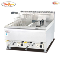 Friteuse gaz 14L avec 2 cuves 