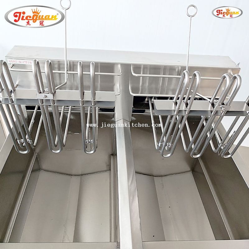 Friteuse électrique 2 cuves 28L avec minuterie 