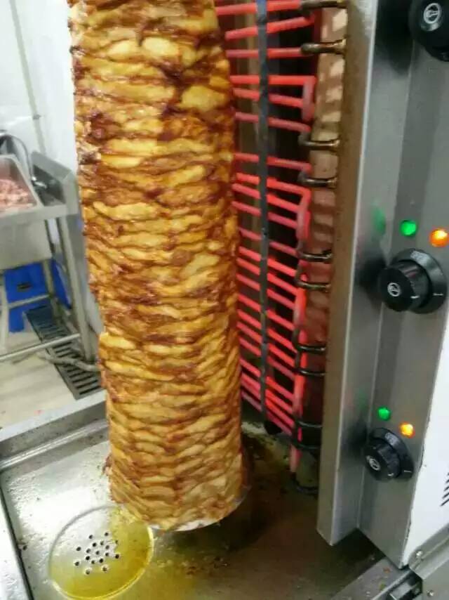 Machine de kebab électrique de gril de sharwarma de restaurant d'hôtel commercial