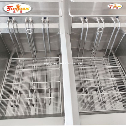 Friteuse électrique 2 cuves 28L avec minuterie 