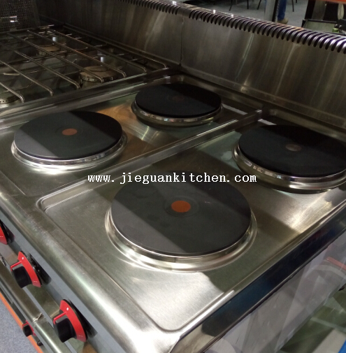 Cuisinière électrique à 4 plaques chauffantes en acier inoxydable de comptoir pour usage commercial 