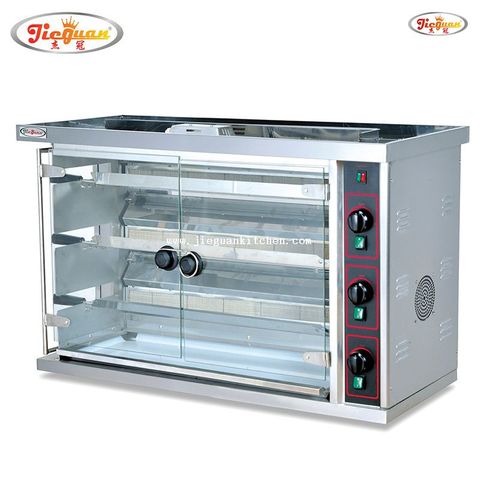 Rôtissoire de poulet à 3 broches pour 15 morceaux de poulet