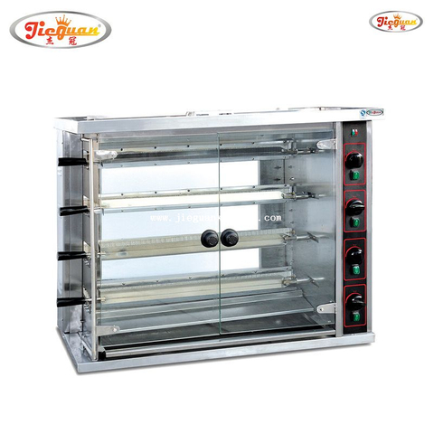 Grill à poulet à gaz à 4 tiges pour 20 morceaux de poulet entier