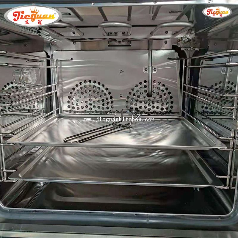 four à convection électrique perspective avec cuiseur vapeur