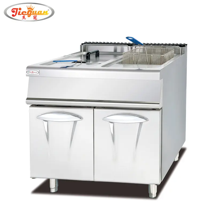 Friteuse gaz 2 cuves 2 paniers 28L 