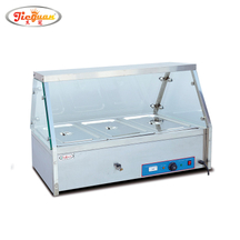 Buffet électrique chauffe-plat professionnel bain marie avec bac 3 GN 1/1 ou bac GN 6 1/2